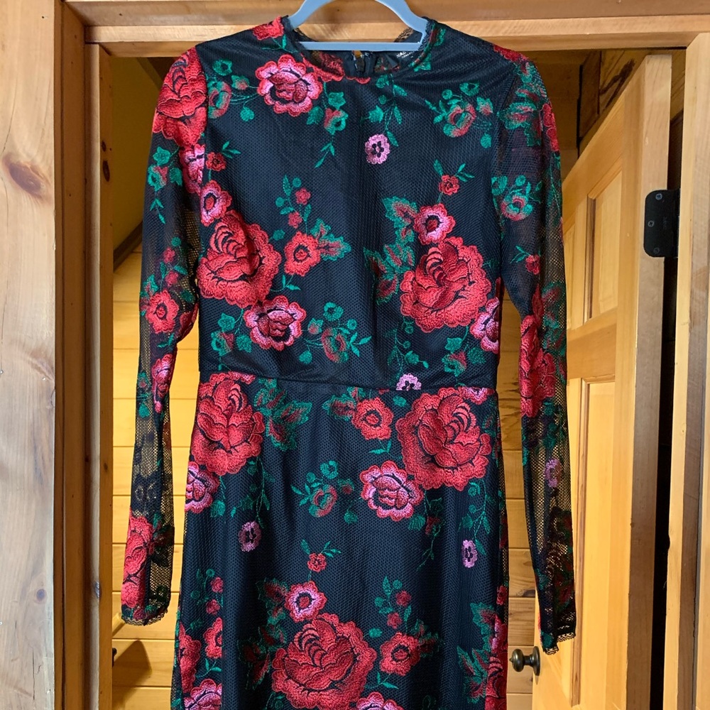 Nasty Gal Get Sprung Embroidered Dress